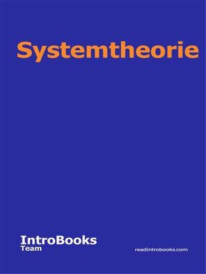 cover image of Systemtheorie